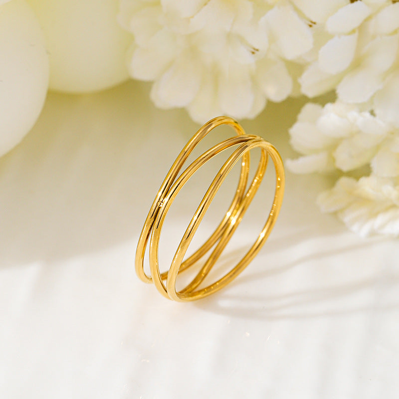 LUMNA – Open Charm Ring goud, Minimalistisch Design