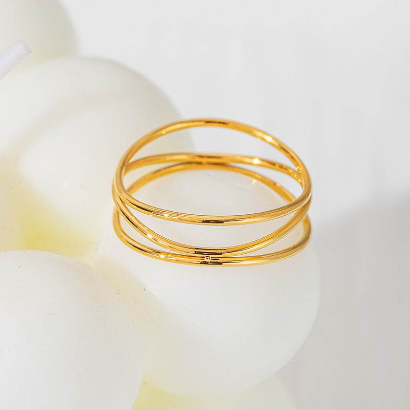 LUMNA – Open Charm Ring goud, Minimalistisch Design