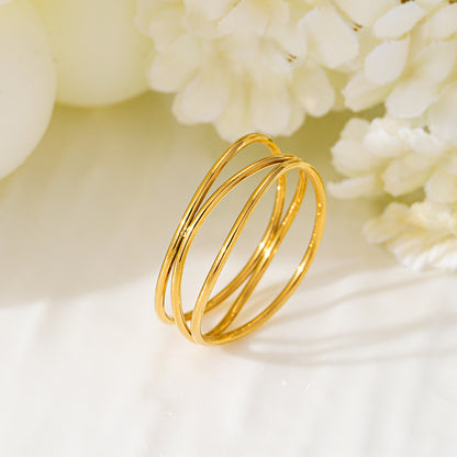 LUMNA – Open Charm Ring goud, Minimalistisch Design