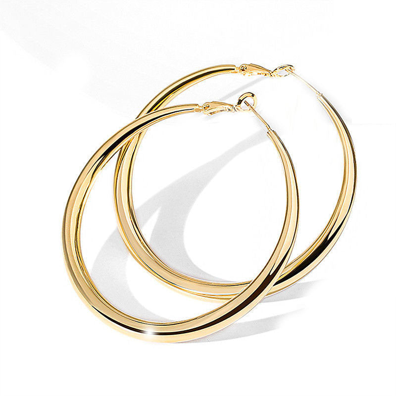 LUMNA – Goude Drop Hoop Earrings, Tijdloze Hoepeloorbellen